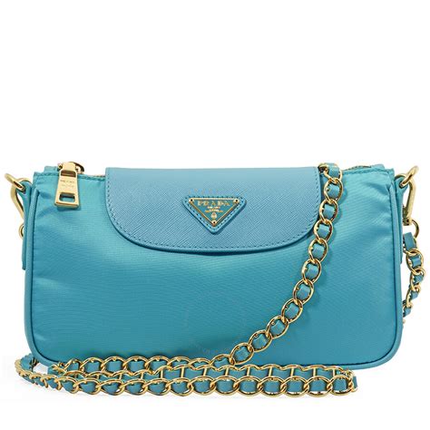 prada nylon crossbody turquoise